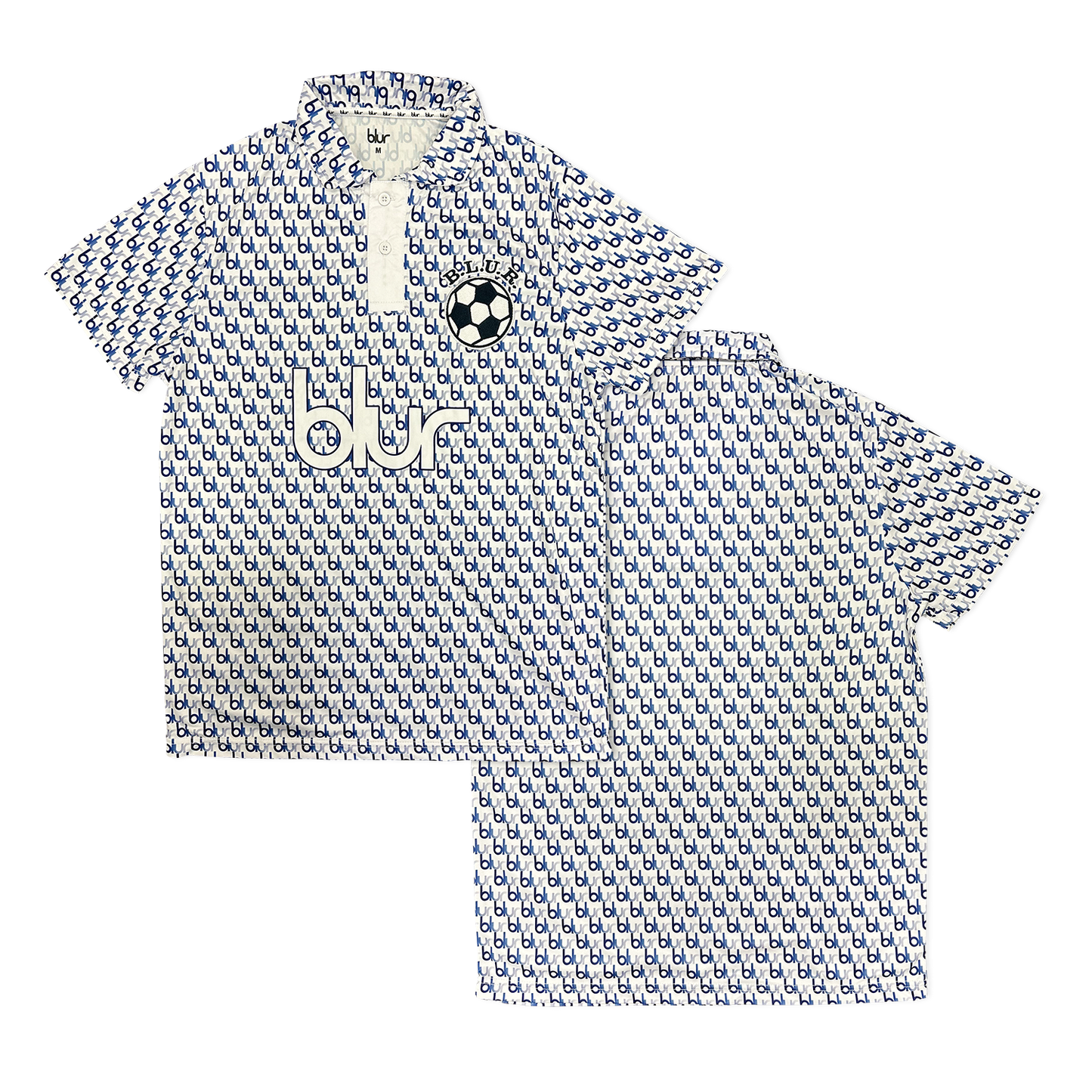 Blur Football Shirt White