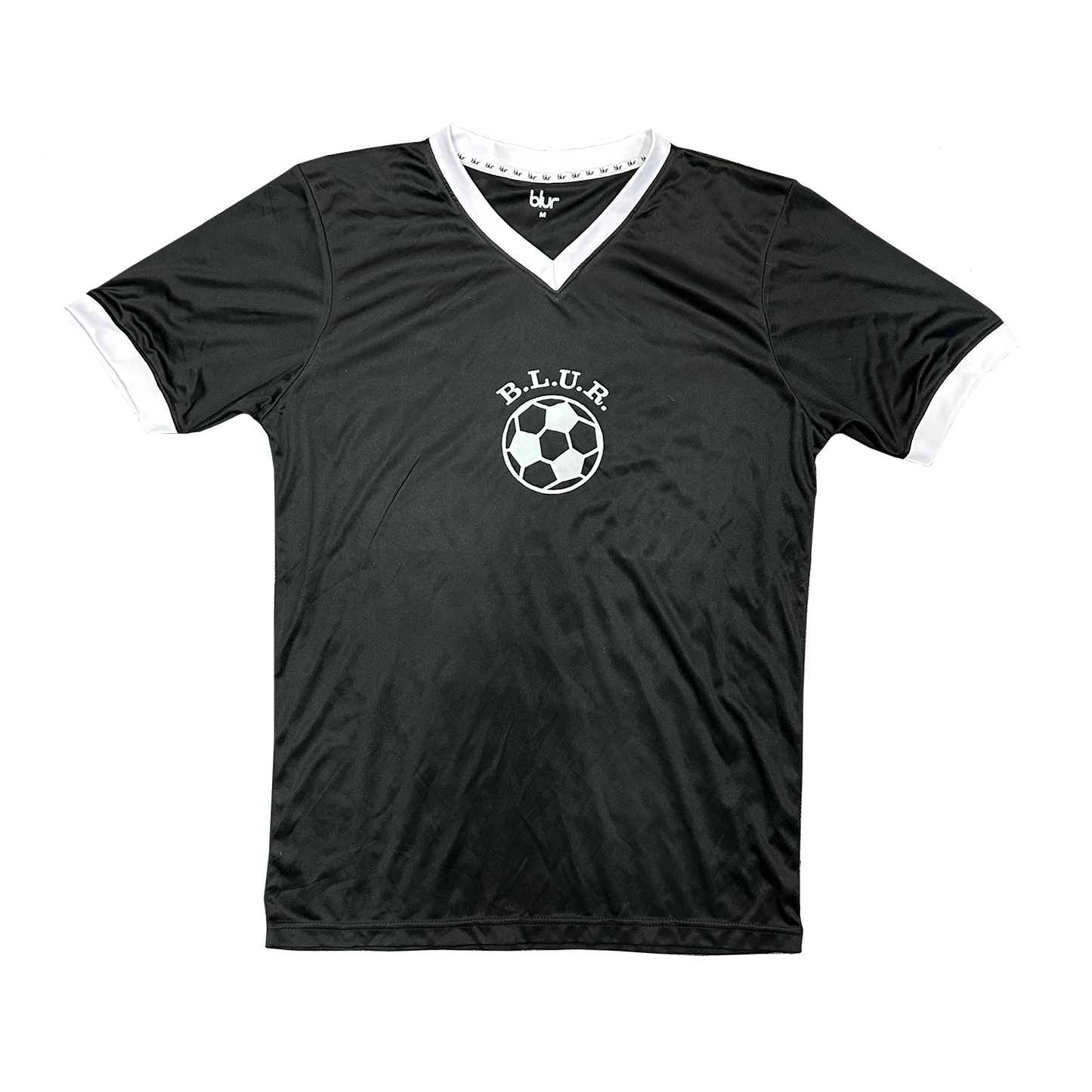 Football V-Neck T-Shirt Black