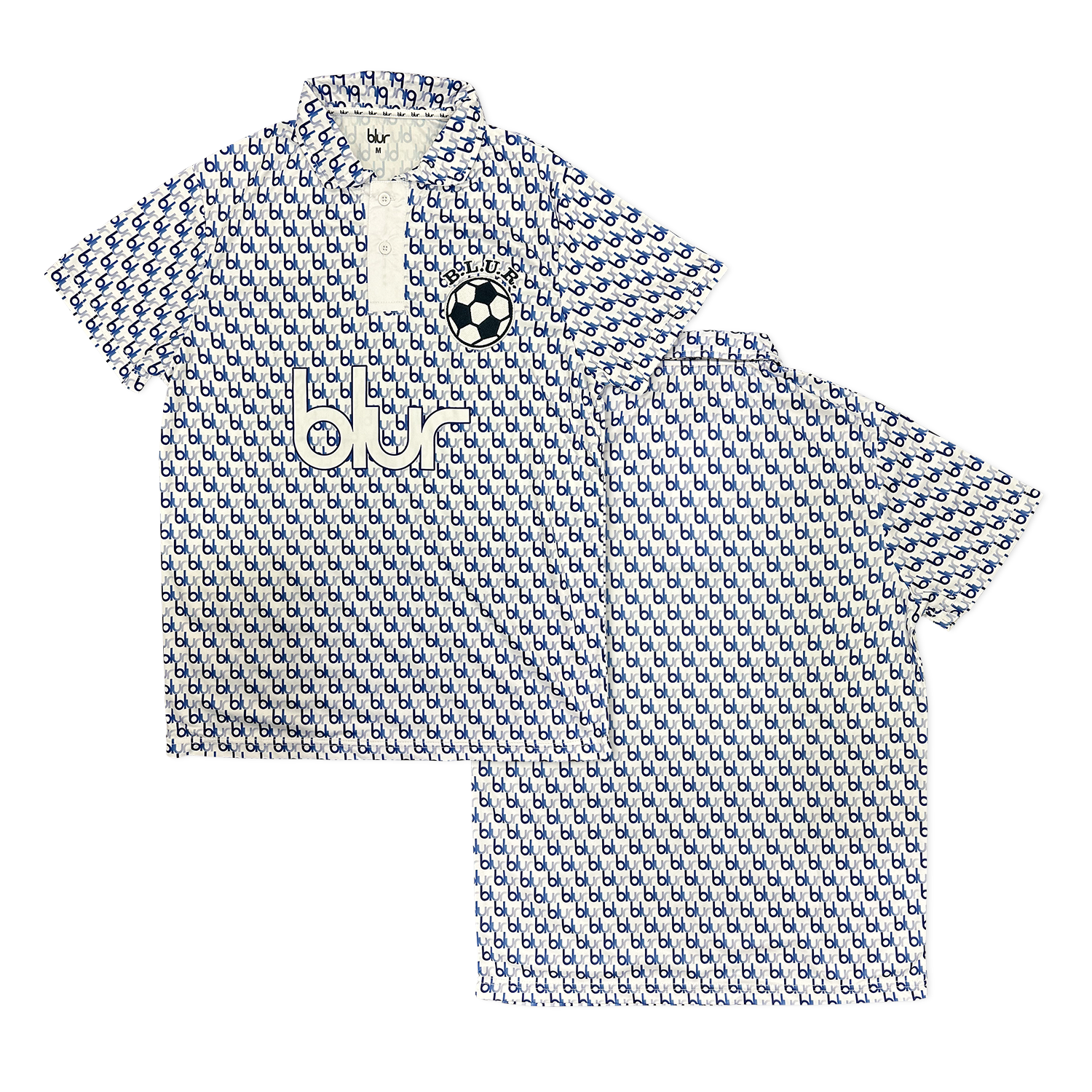 Blur Football Shirt White