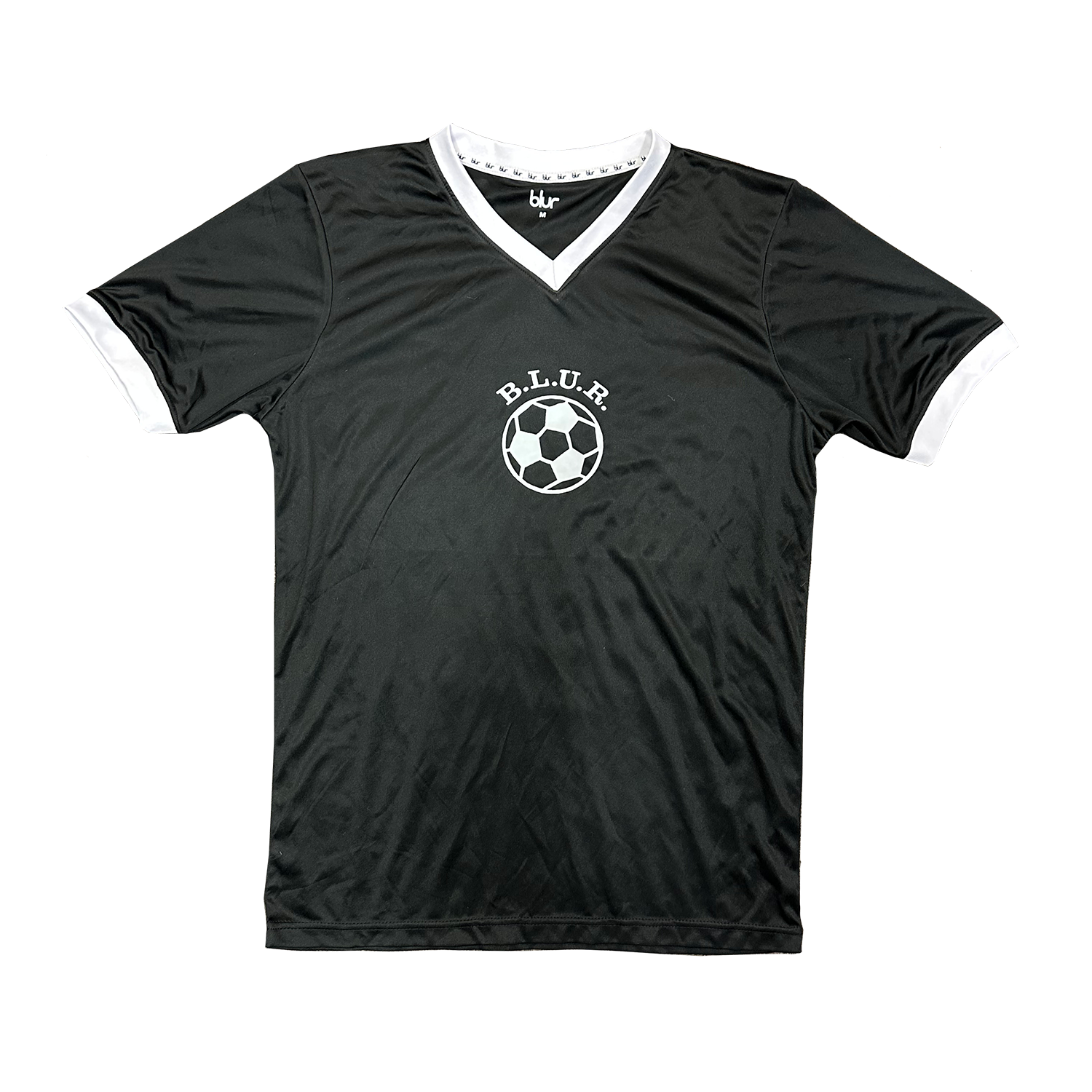 Football V-Neck T-Shirt Black