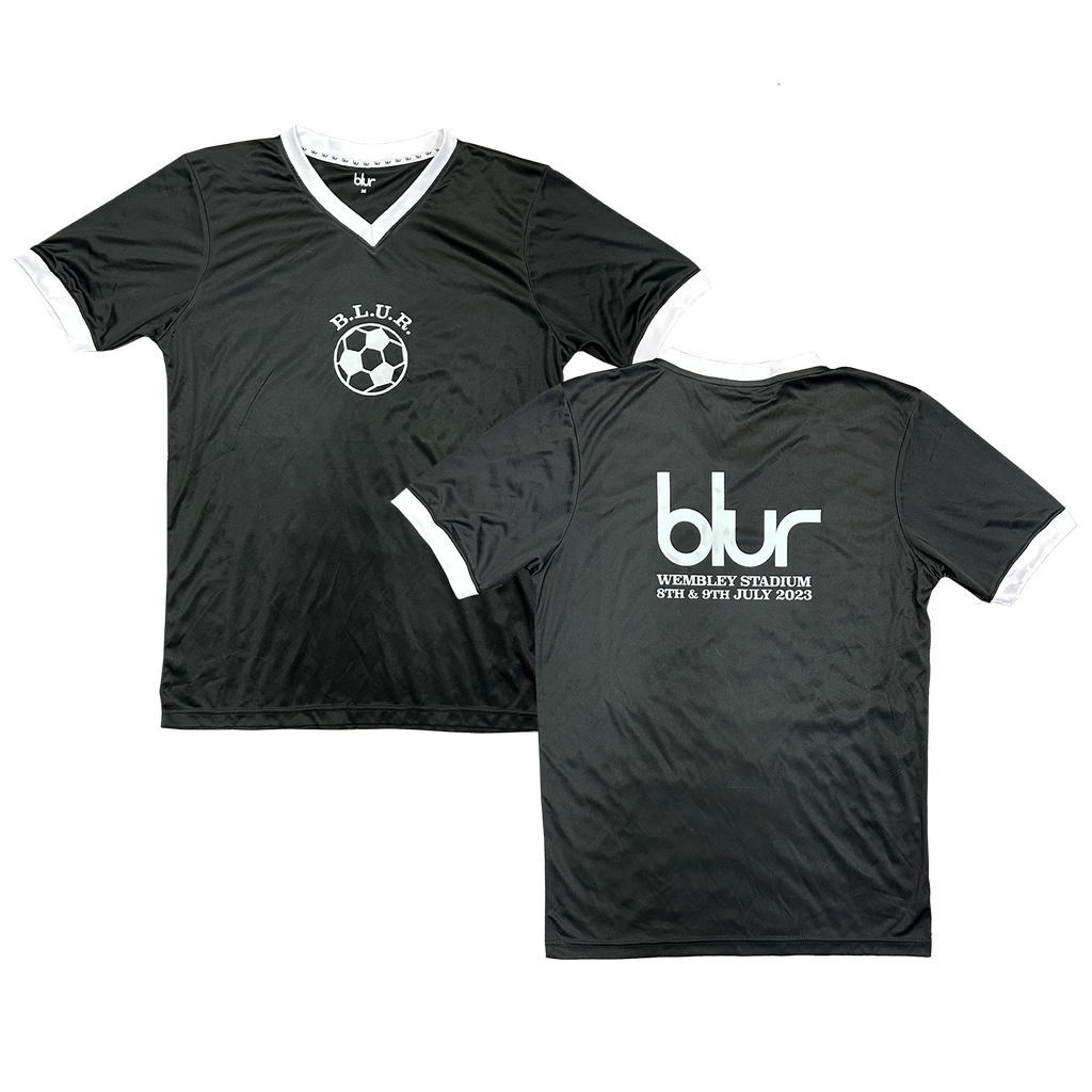 Wembley Football V-Neck T-Shirt Black