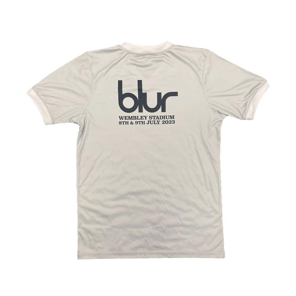 Wembley Football V-Neck T-Shirt Silver