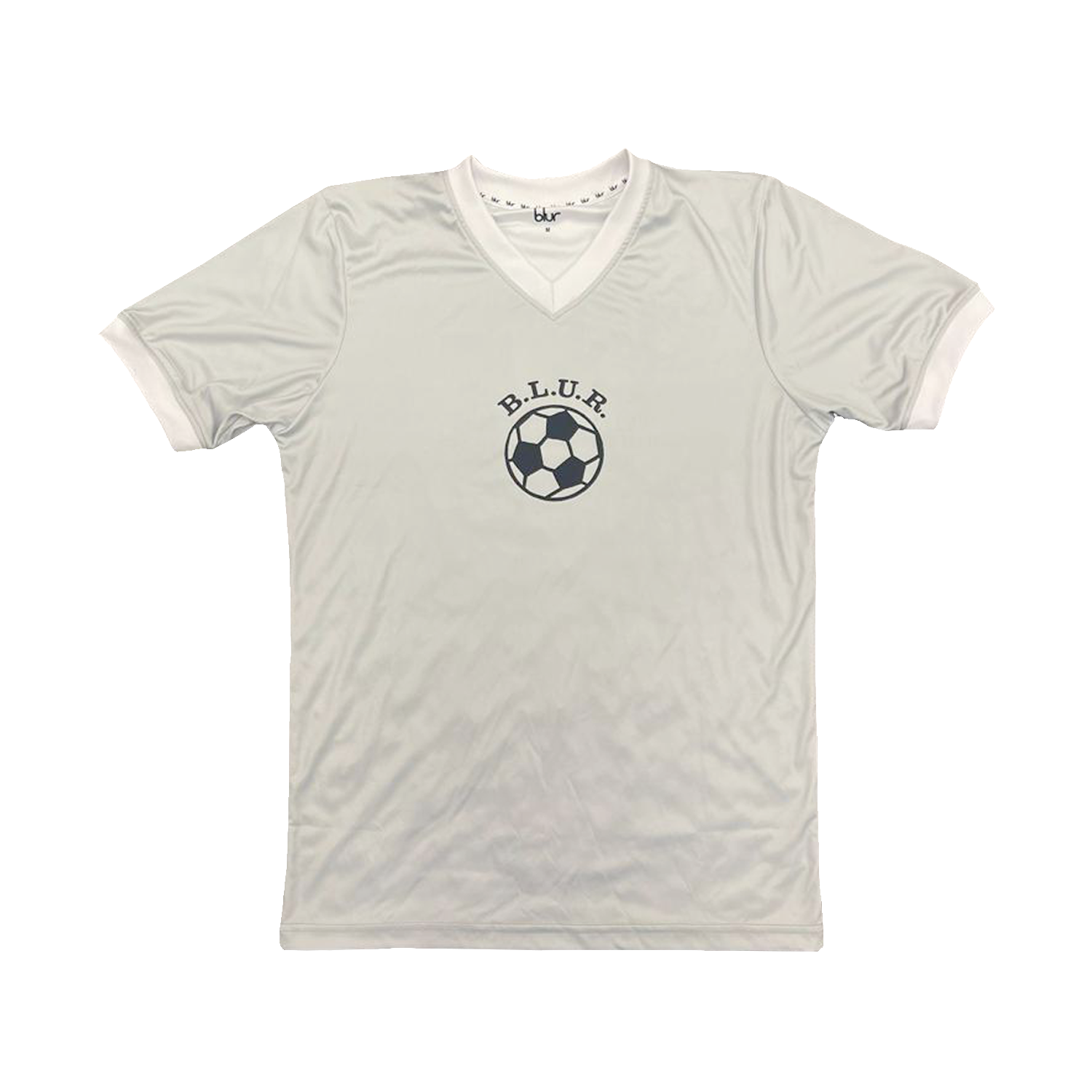 Football V-Neck T-Shirt Silver