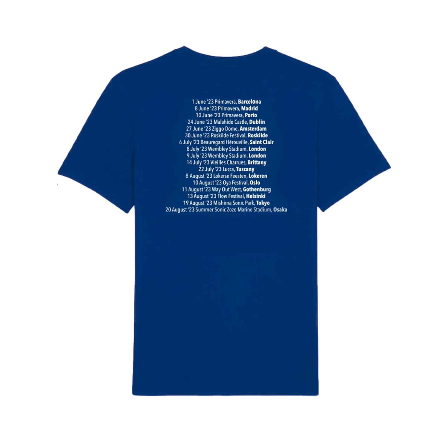 Blur 2023 Tour T-Shirt Blue
