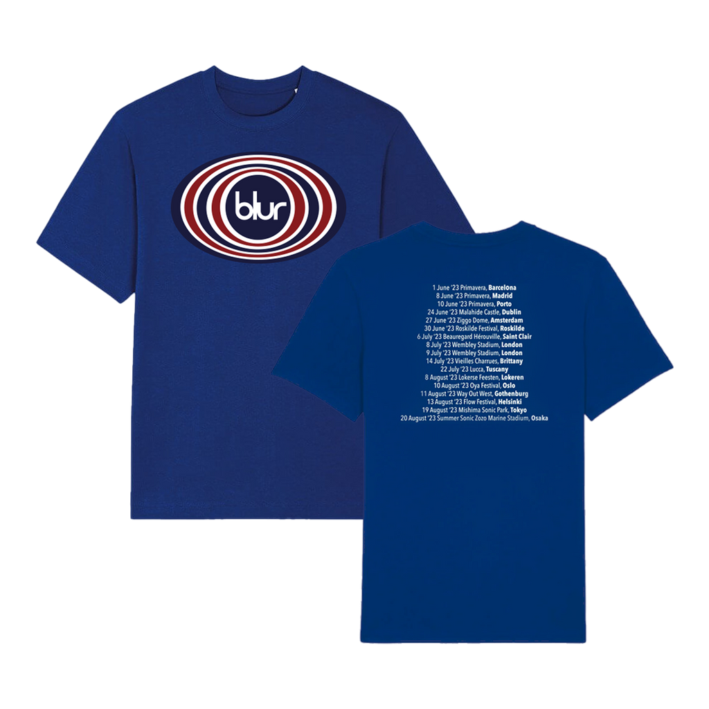 Blur 2023 Tour T-Shirt Blue