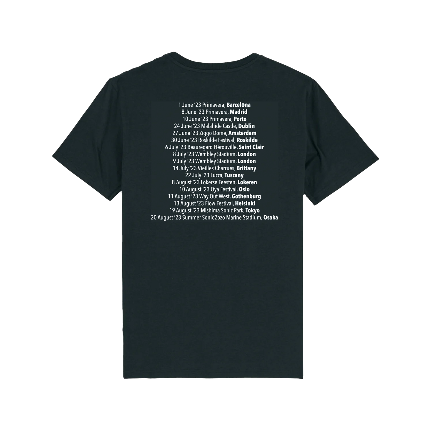 Blur 2023 Tour T-Shirt Black