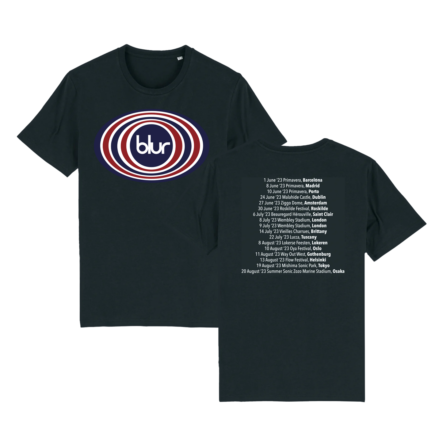 Blur 2023 Tour T-Shirt Black