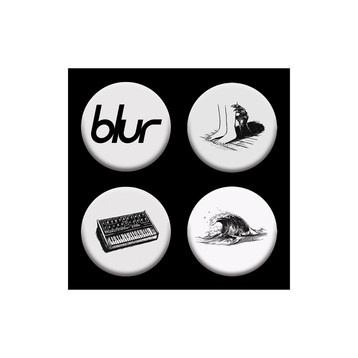 Button Badge Set Black