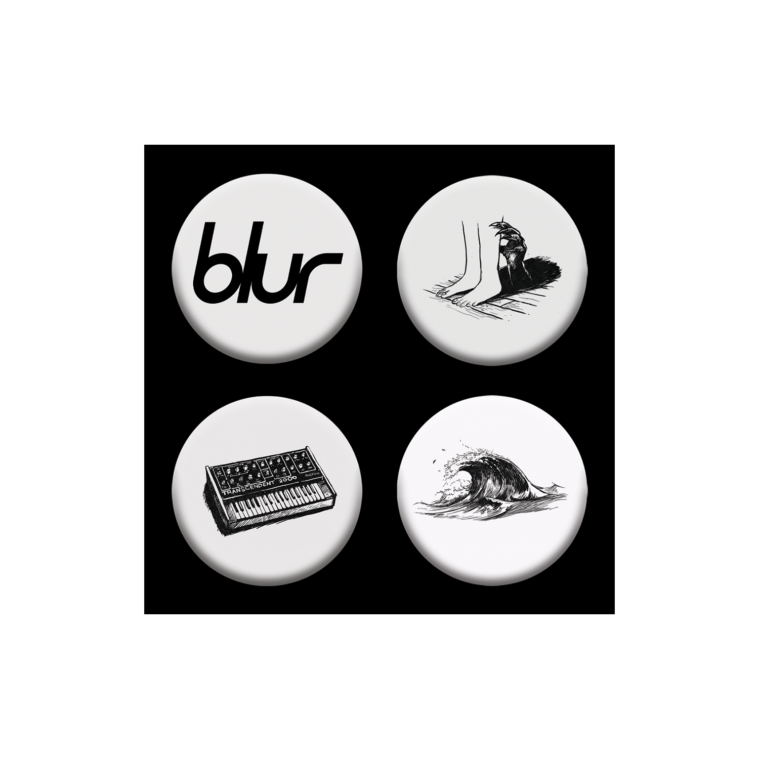 Button Badge Set Black