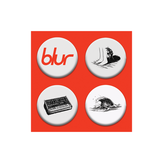 Button Badge Set Orange