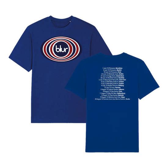 Blur 2023 Tour T-Shirt Blue