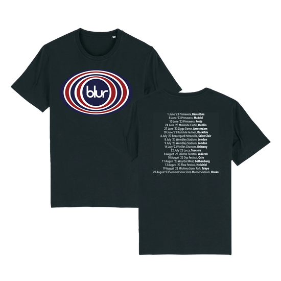 Blur 2023 Tour T-Shirt Black | Blur Official Store